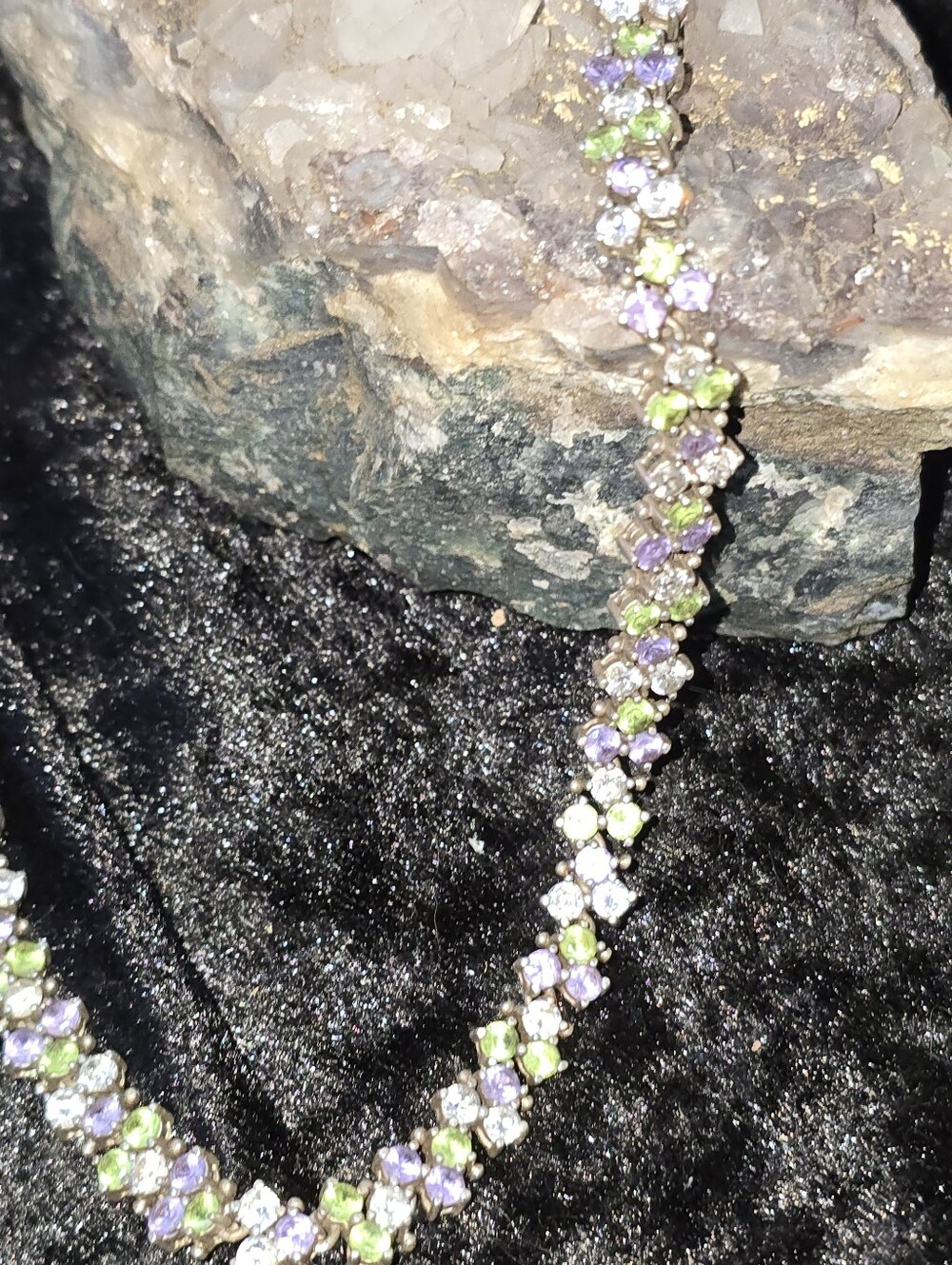 Gemstone And Sterling Necklace